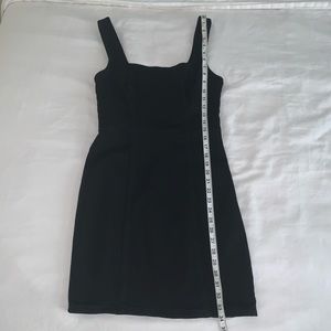 UO Natasha Denim Open-Back Pinafore Dress